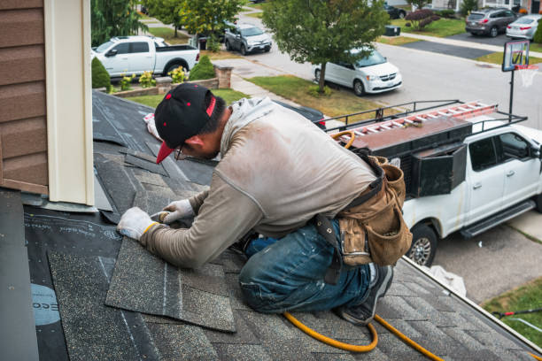 Professional Roofing technician working in New Bedford, IL